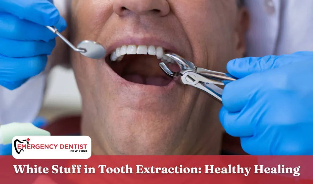 White Stuff in Tooth Extraction Healthy Healing